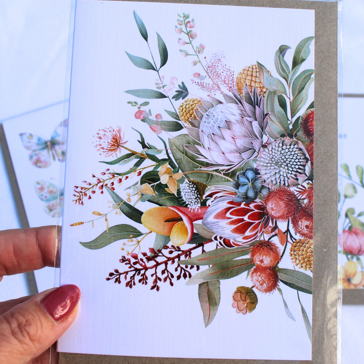Australian Floral Getting Card