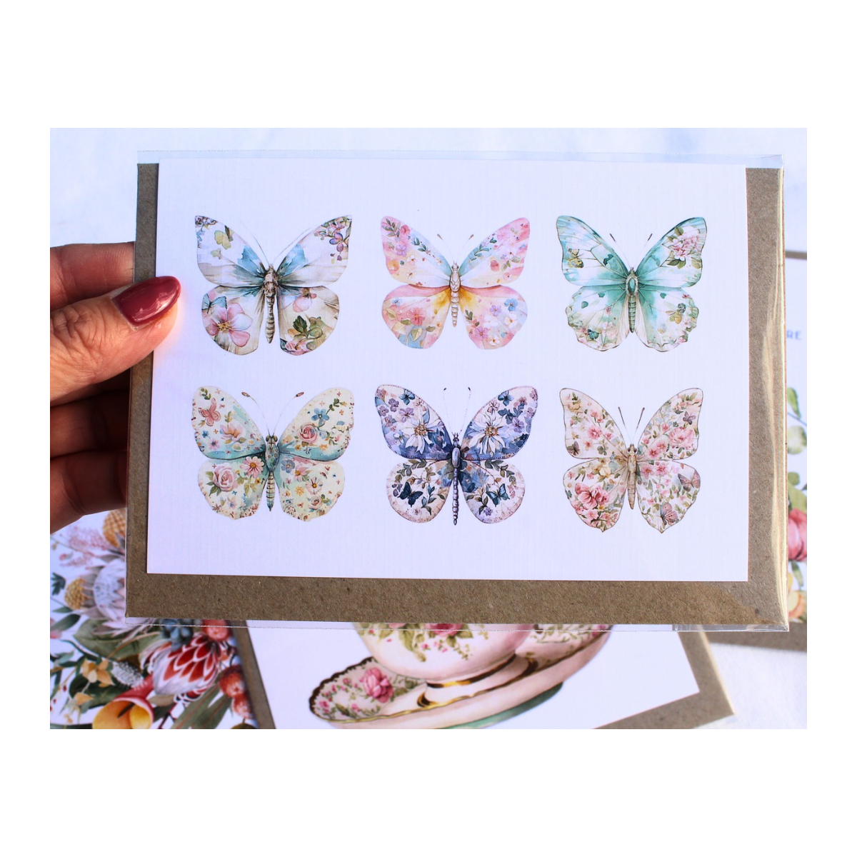 Pastel Butterfly Greeting Card