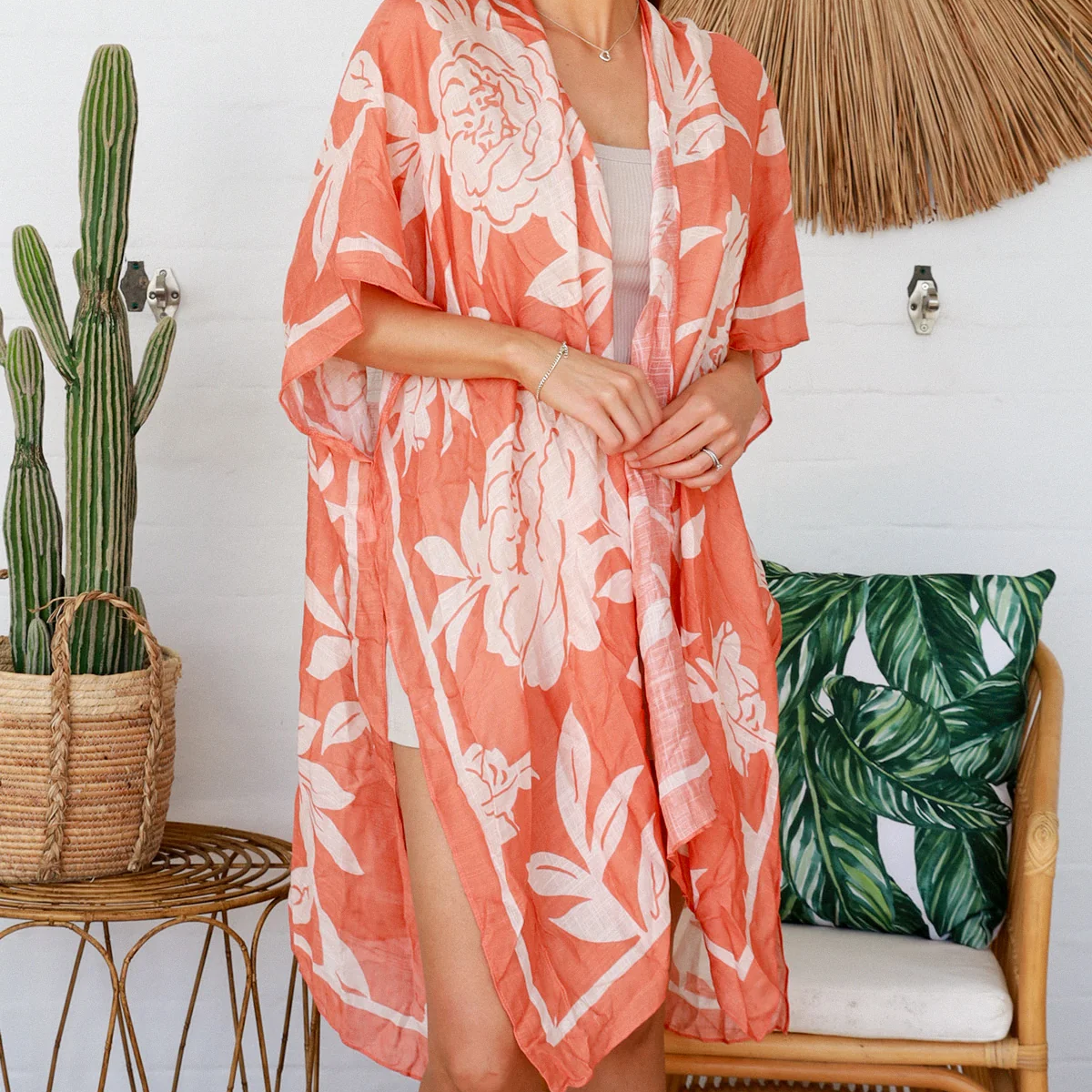 Peach Blossom Kimono Cover Up
