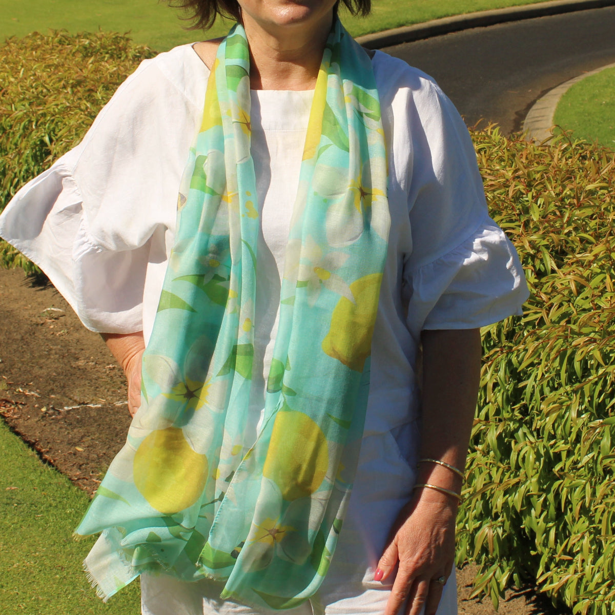Aqua Lemon Scarf