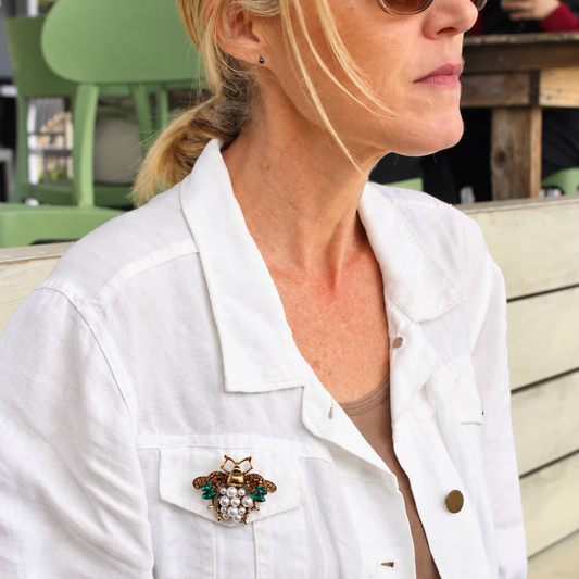 Jewelled Bee Brooch