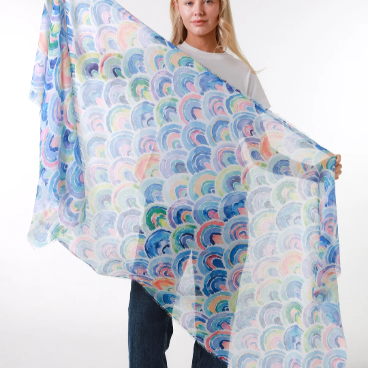 Summer Rainbow Ladies Scarf