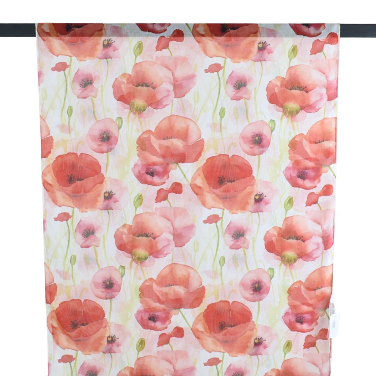 Floral pattern with pink and red flowers on a white background