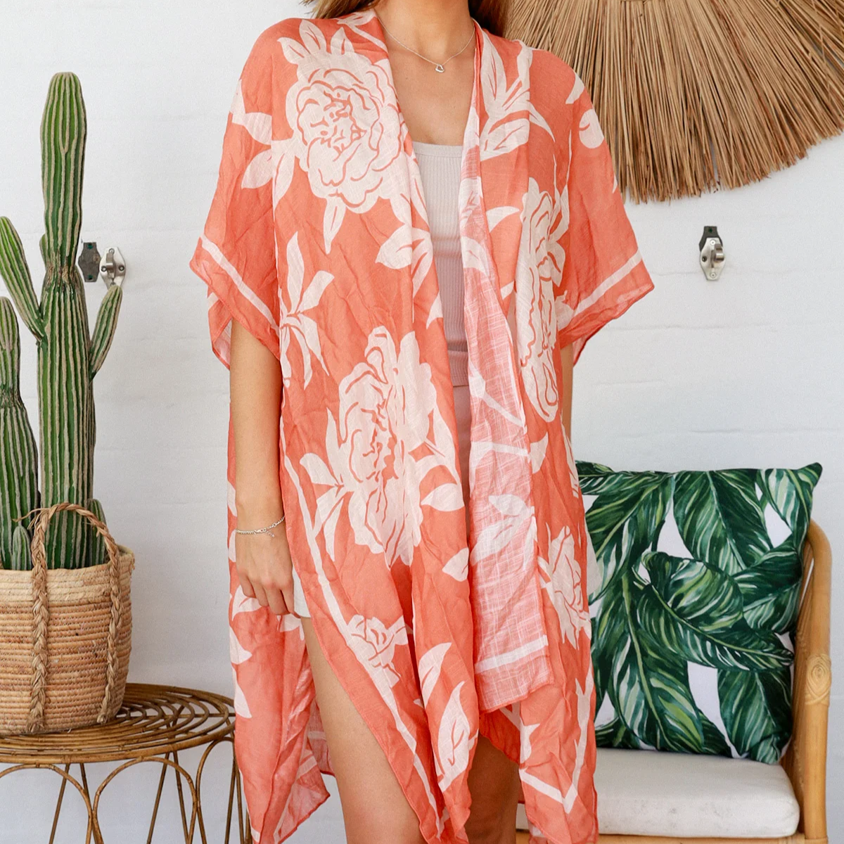 Peach Blossom Kimono Cover Up