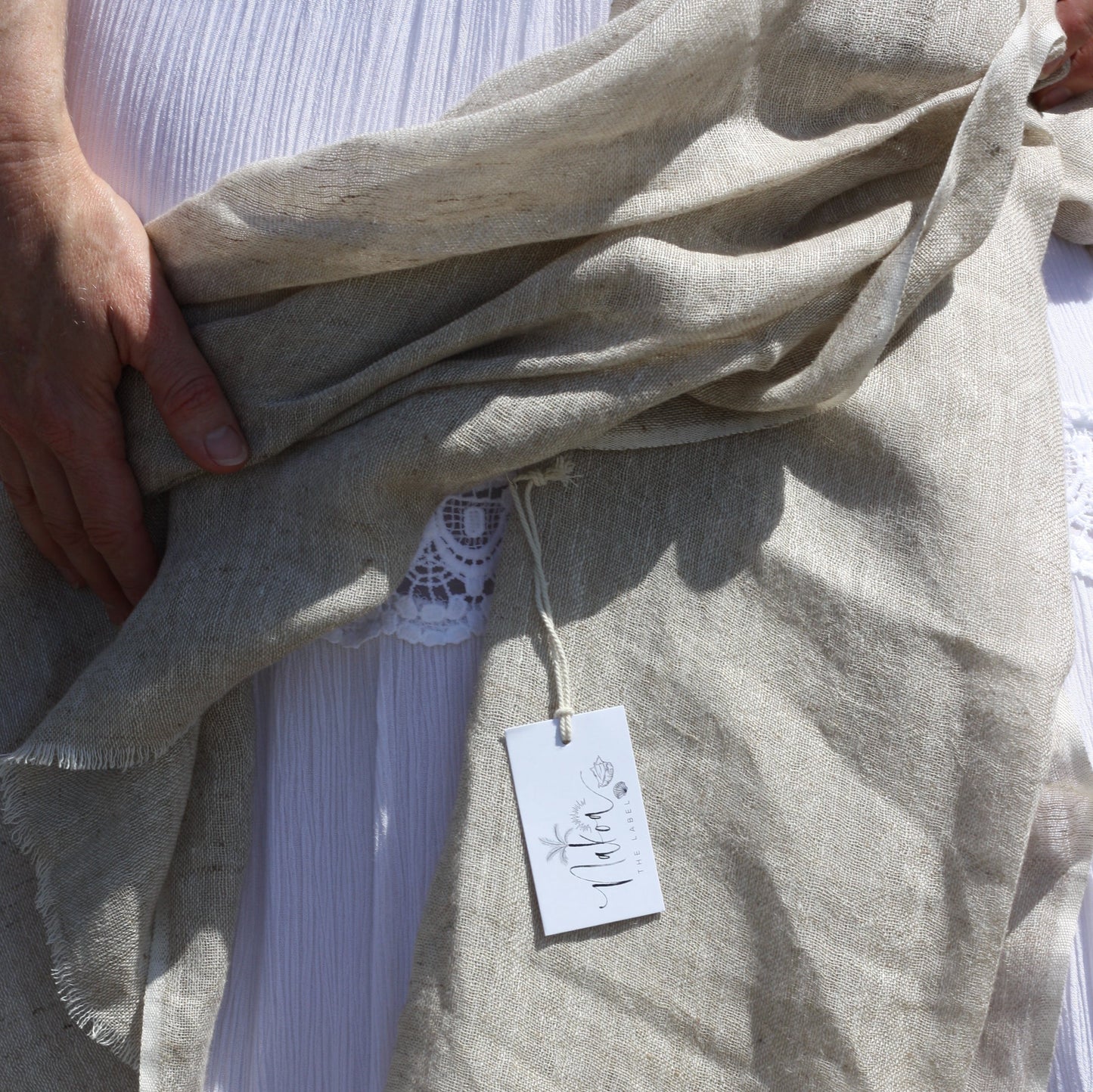 Marseille Linen Scarf in Natural