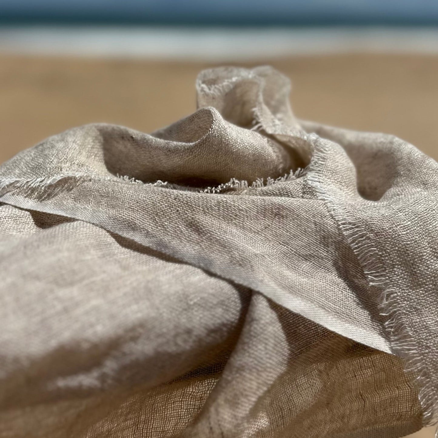 Marseille Linen Scarf in Natural