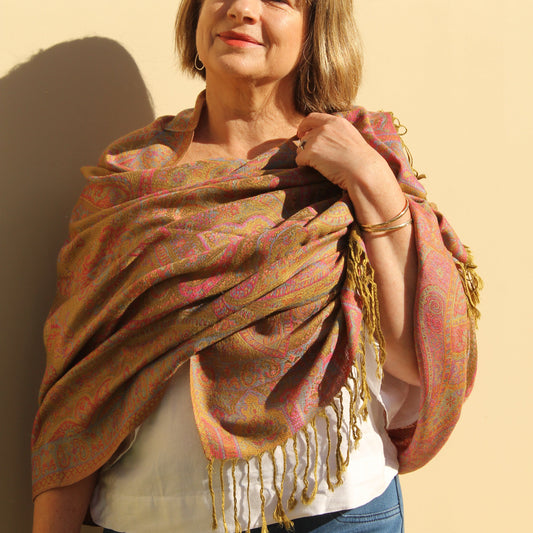 Olive Marrakesh Pashmina Style Wrap