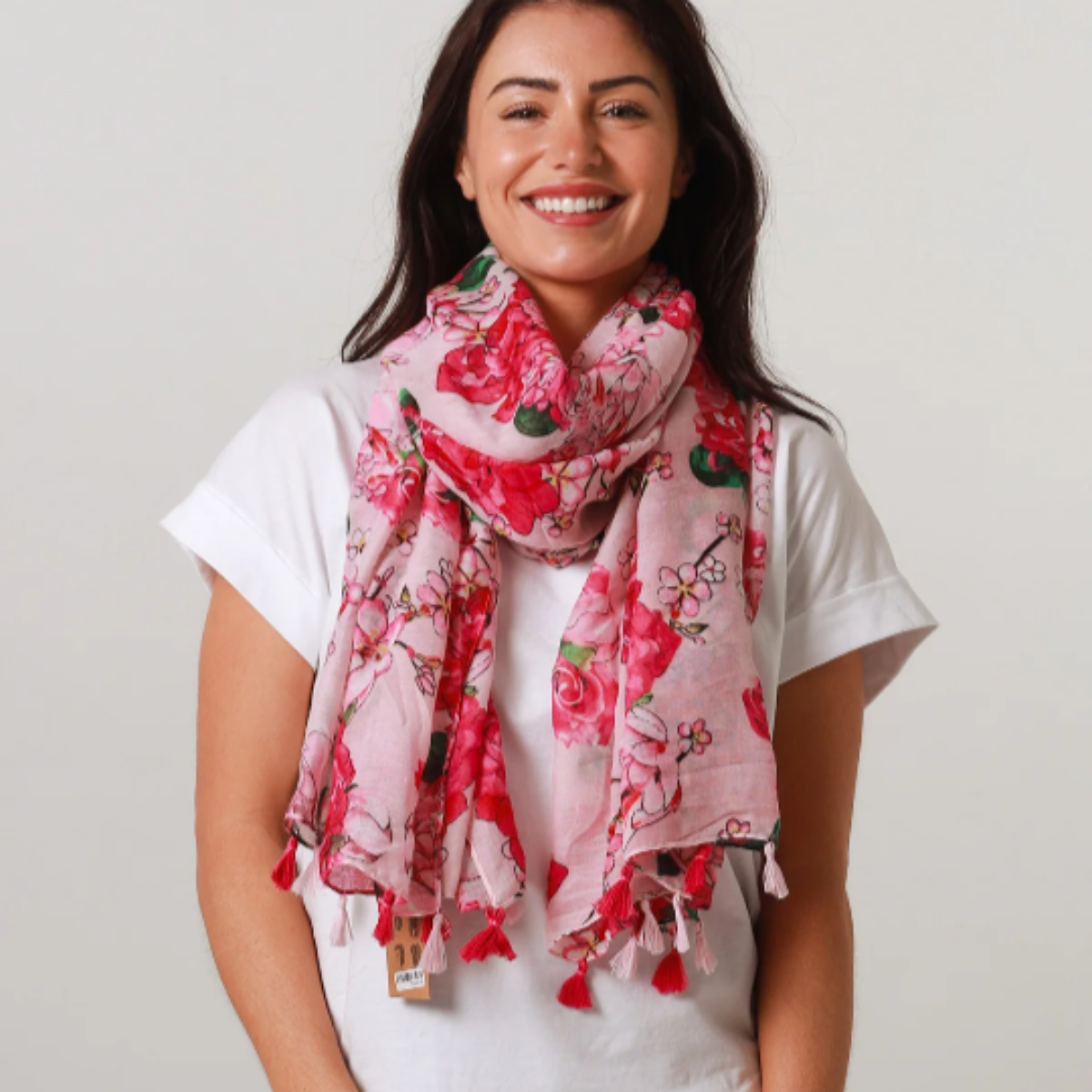 Pink Cherry Blossom Ladies Scarf