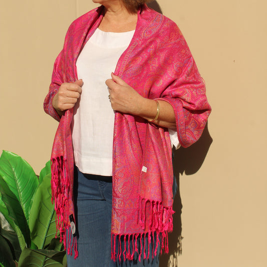 Pink Marrakesh Pashmina Style Wrap