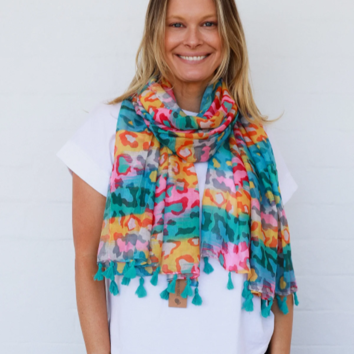 Tropical Leopard Scarf