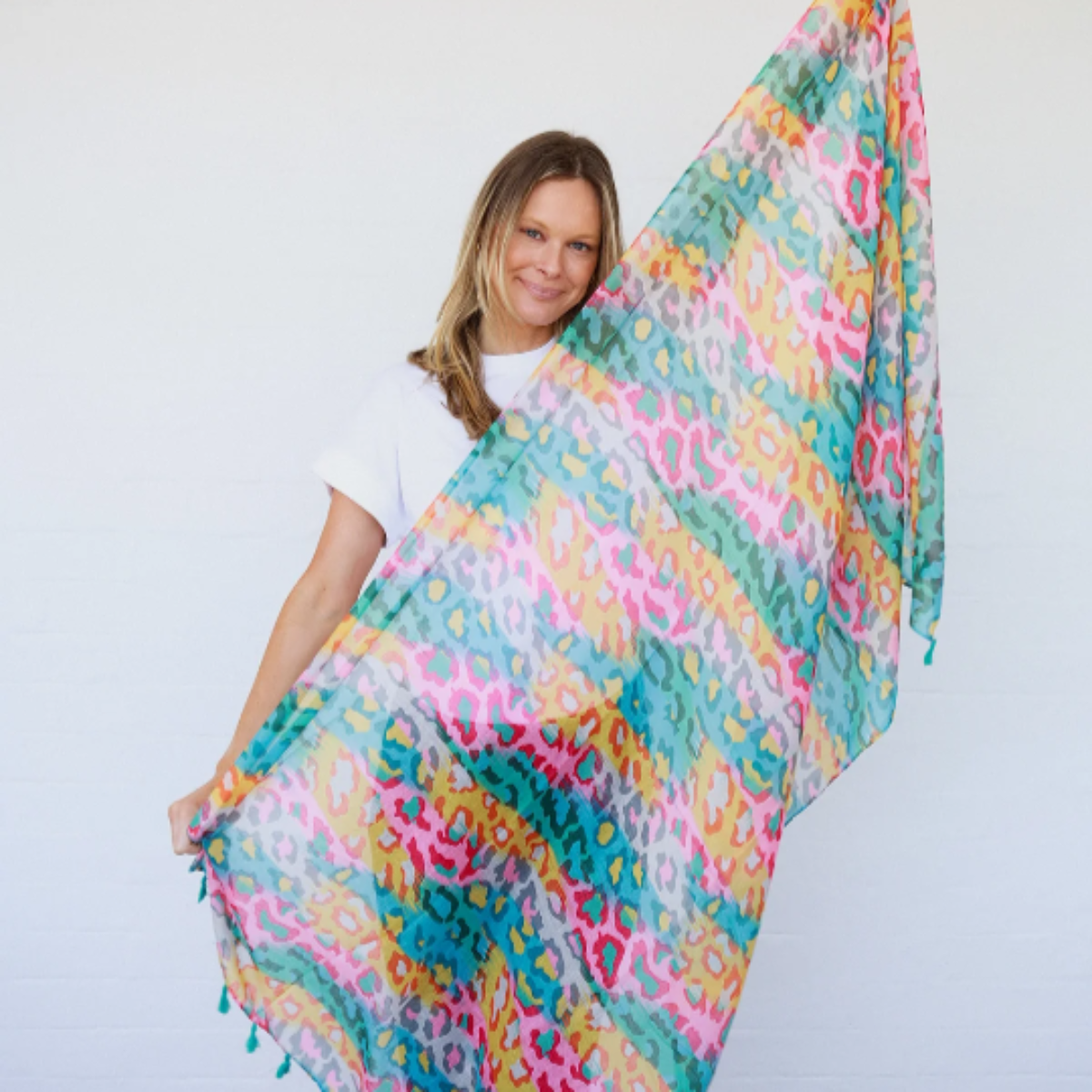 Tropical Leopard Scarf