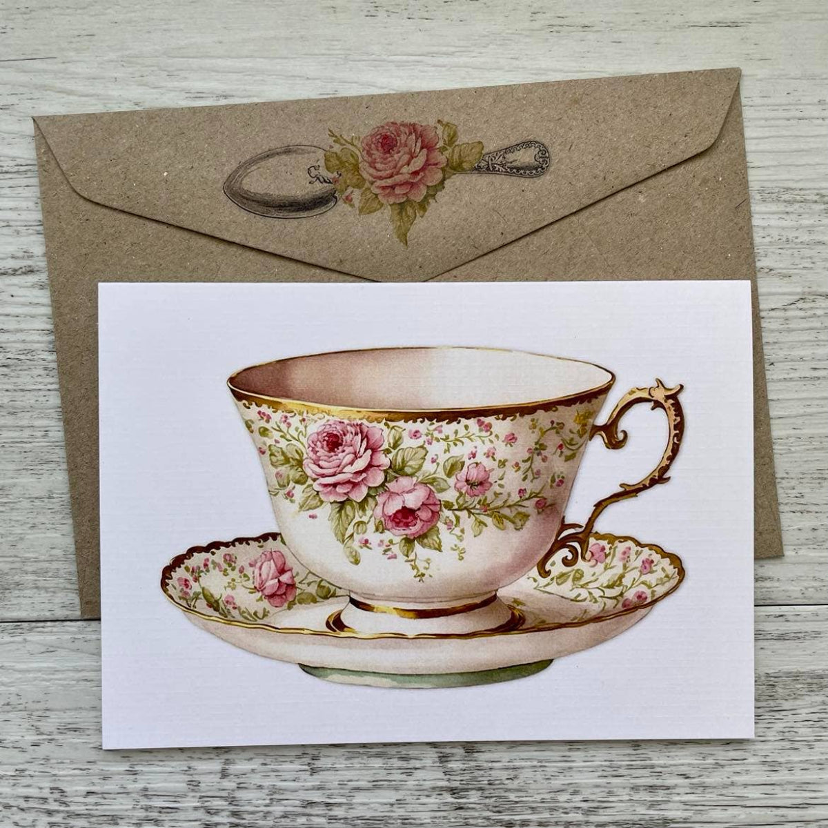 Vintage Teacup Greeting Card
