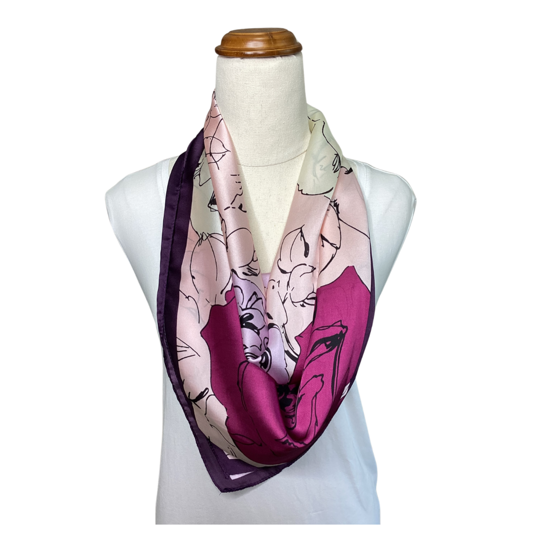 Fuschia silk scarf discount