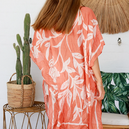 Peach Blossom Kimono Cover Up