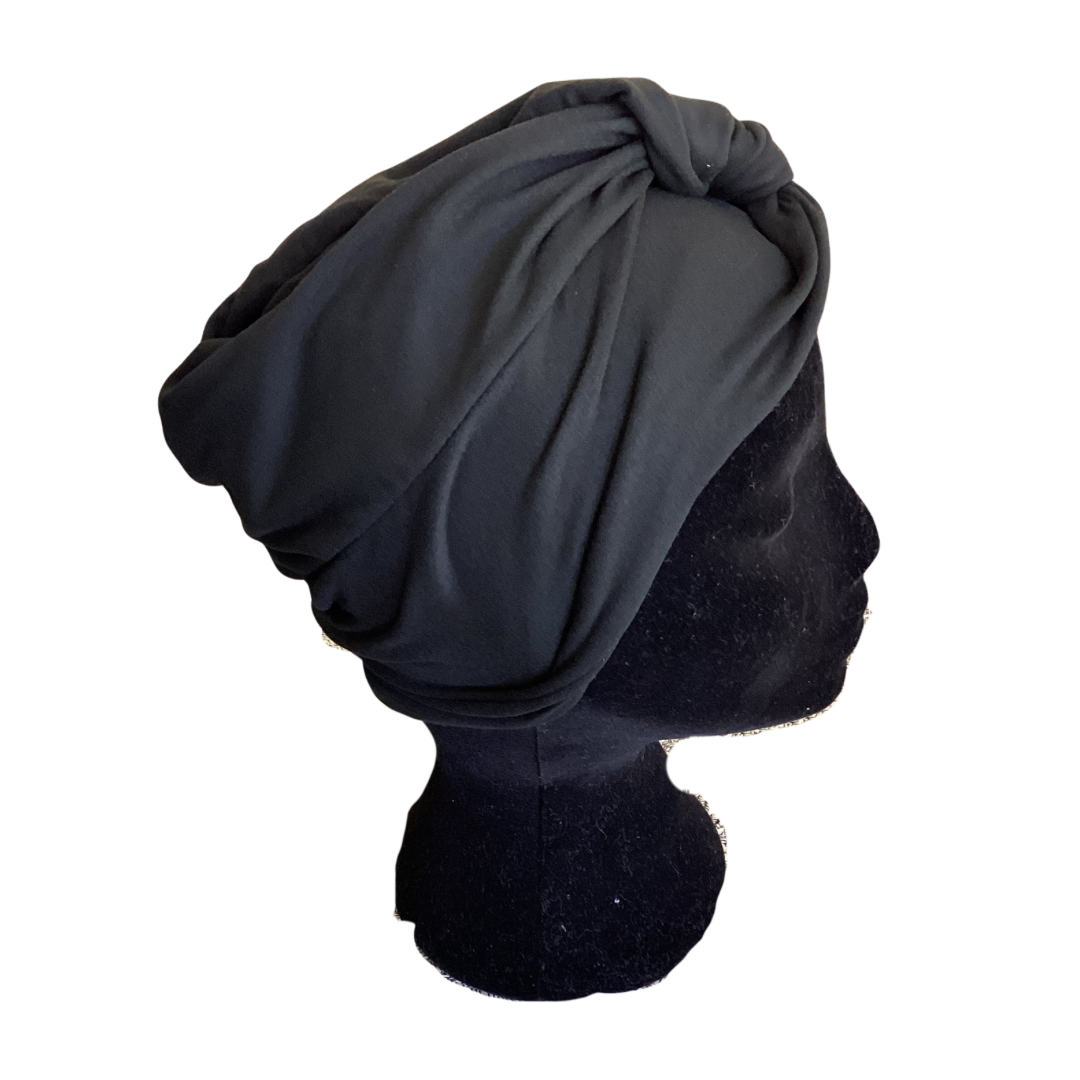 Black Twist Hair Turban