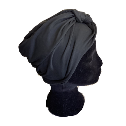 Black Twist Hair Turban