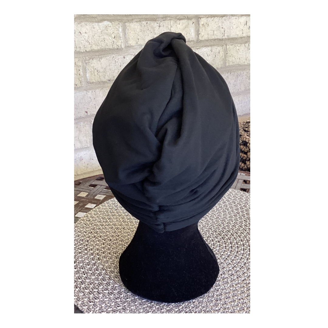 Black Twist Hair Turban