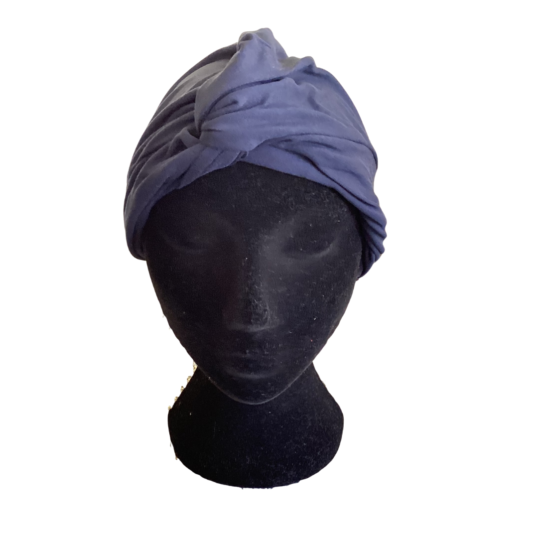 Navy Blue Twist Hair Turban