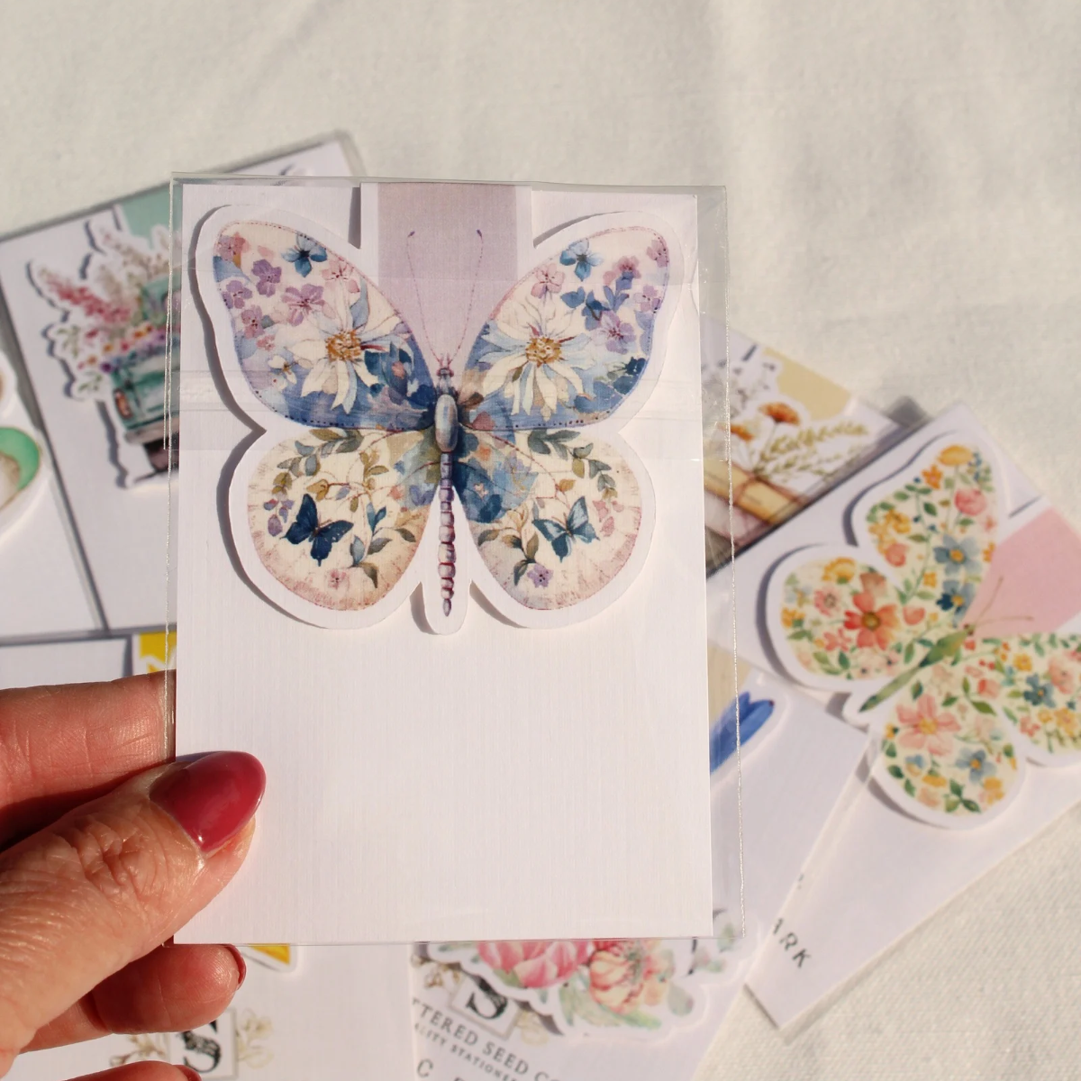 Pastel Butterfly Magnetic Boomark