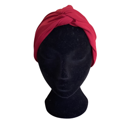 Cherry Red Twist Hair Turban