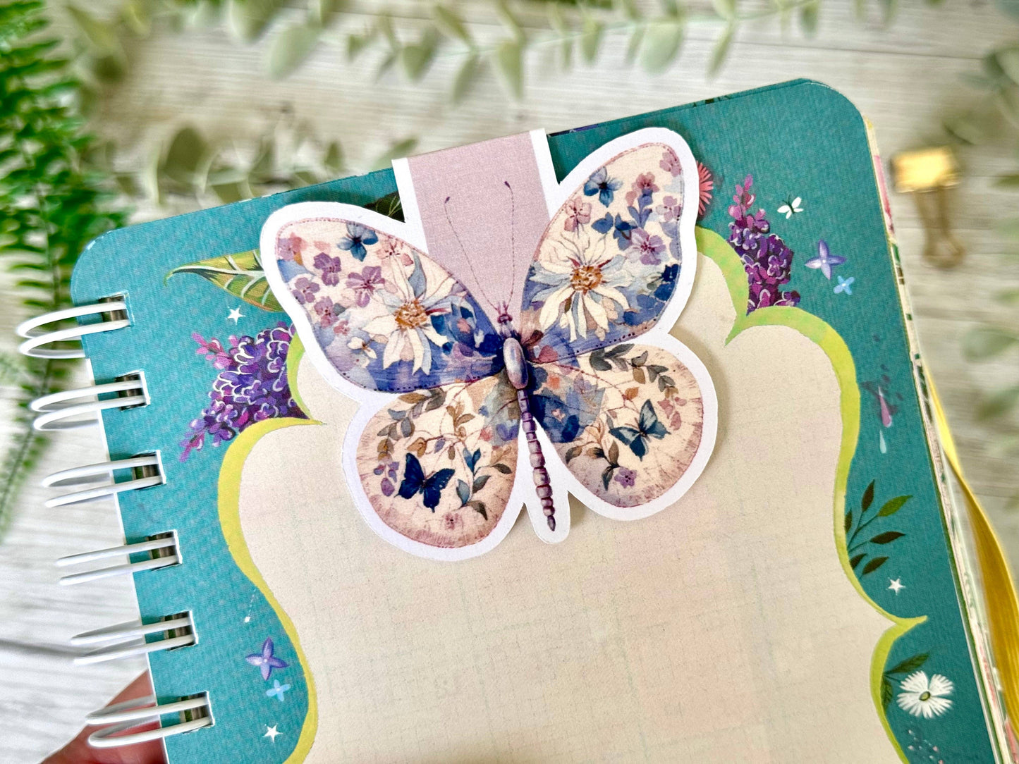 Pastel Butterfly Magnetic Boomark
