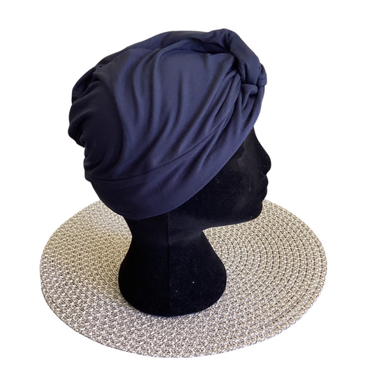 Navy Blue Twist Hair Turban