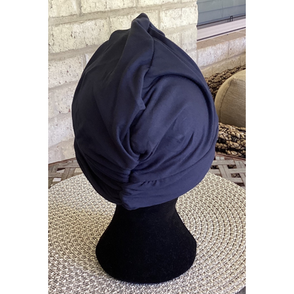 Navy Blue Twist Hair Turban