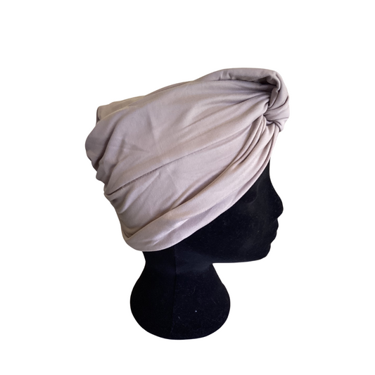 Taupe Twist Hair Turban