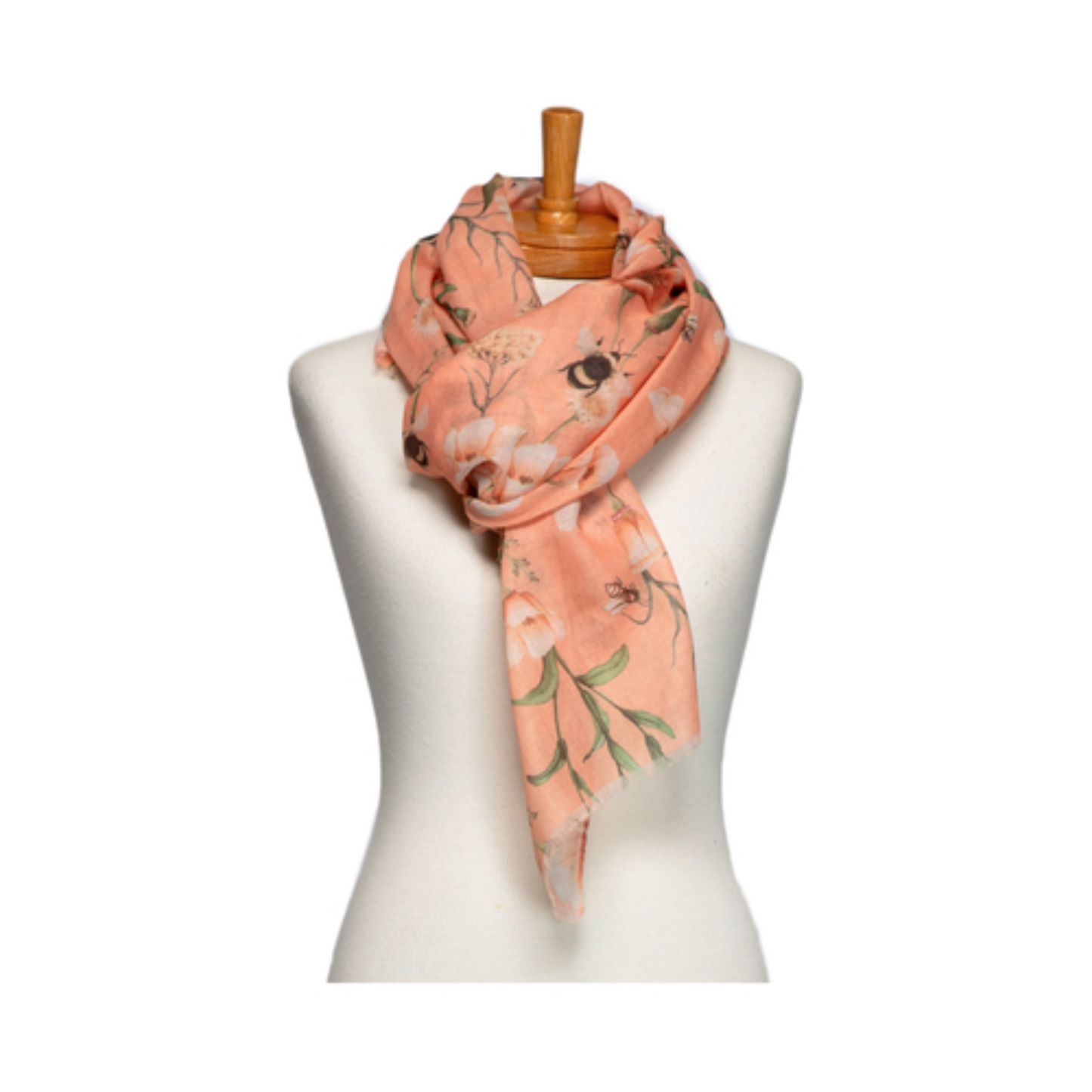 Apricot Nectar Floral Scarf