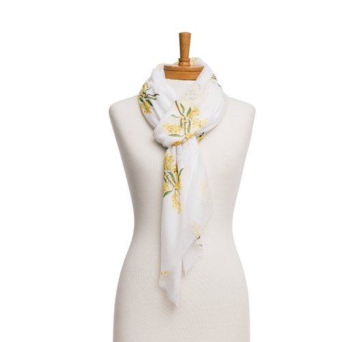 White Wattle Scarf