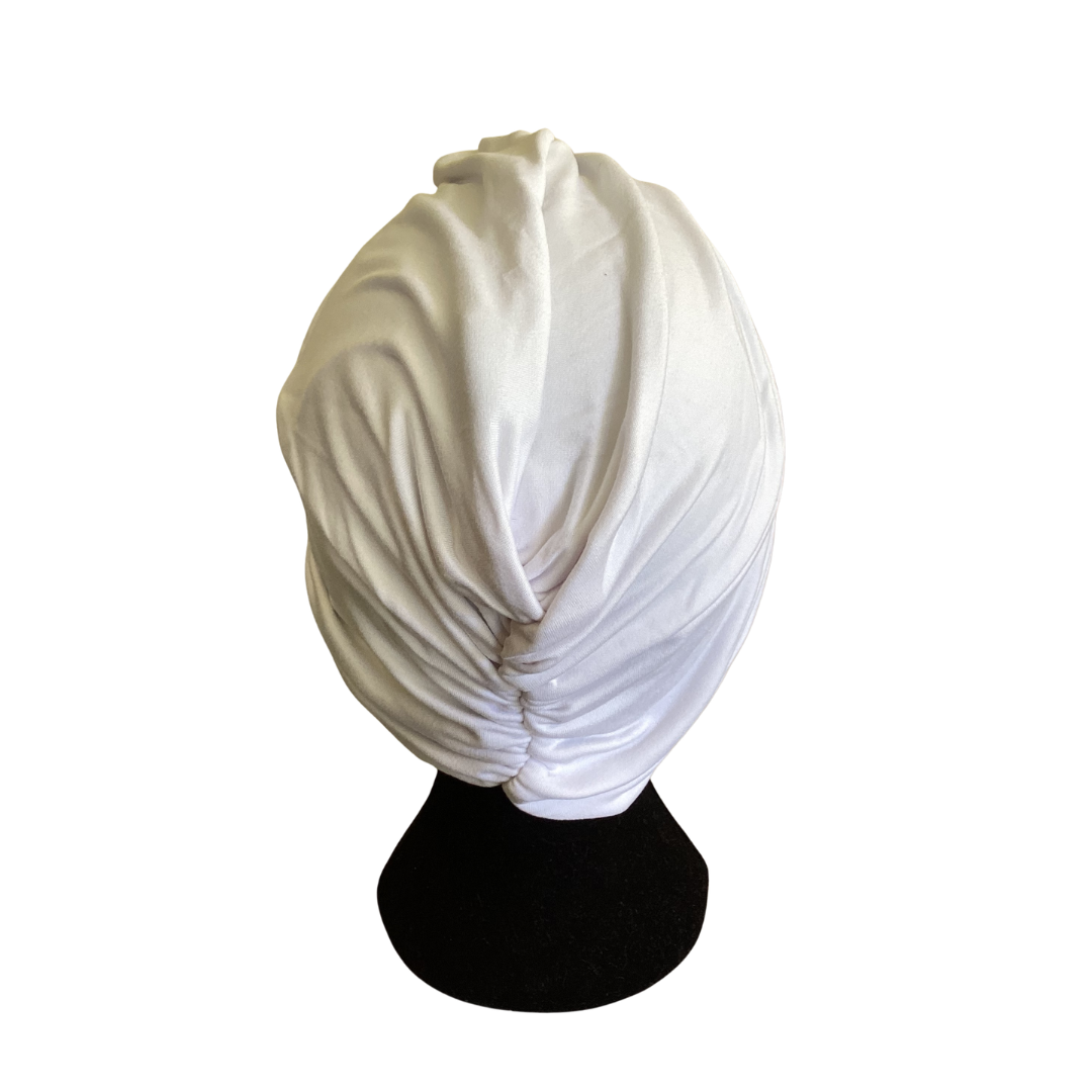 White Twist Hair Turban
