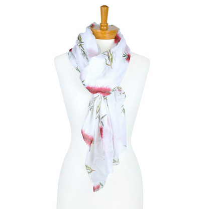Australian Red Bottlebrush Floral Scarf
