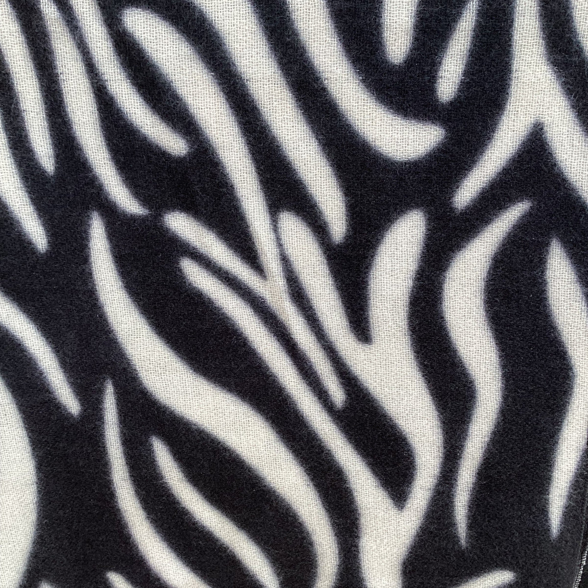 Black and white zebra pattern scarf