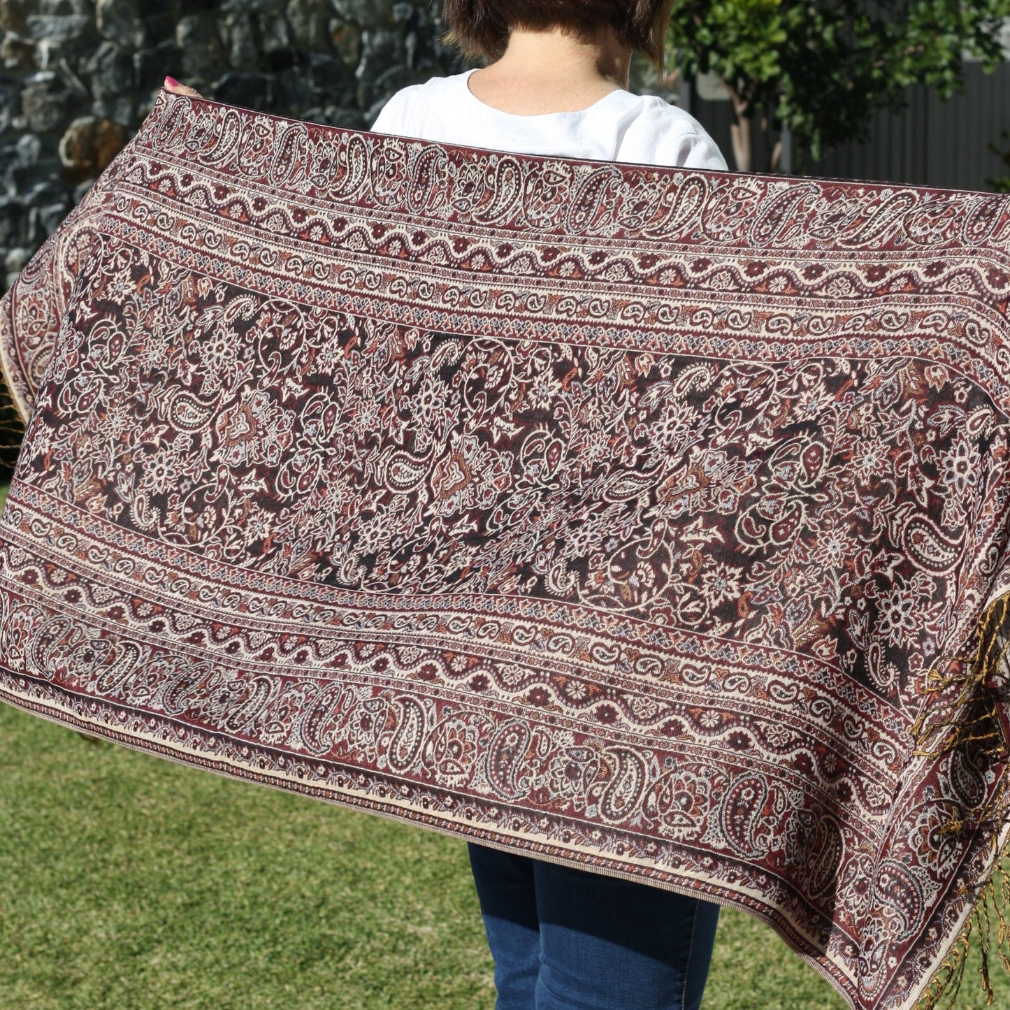 Brown Tapestry Pashmina