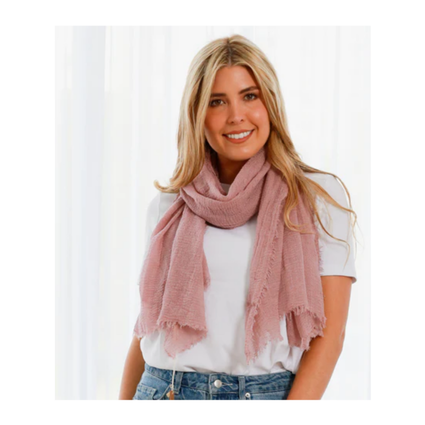 Online beautiful frayed edges women scarves