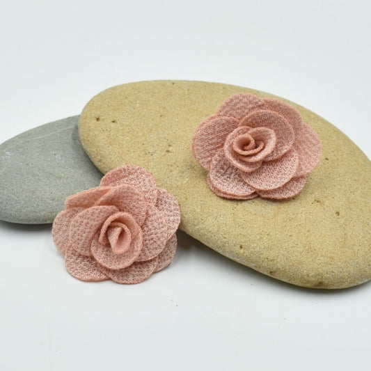 Dusty Pink Rose Stud Earrings