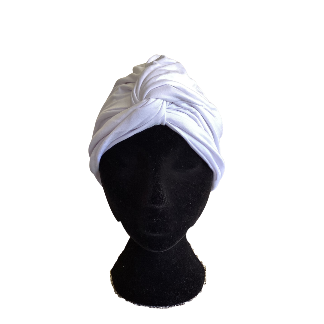 White Twist Hair Turban