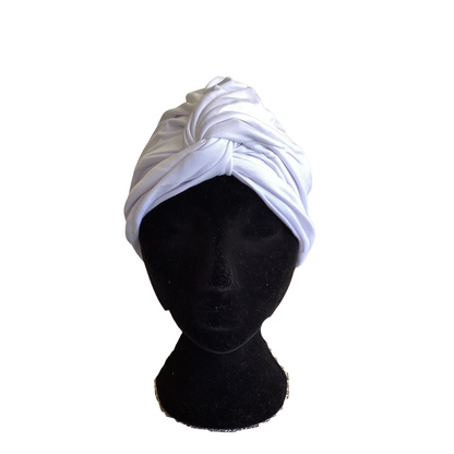 White Twist Hair Turban
