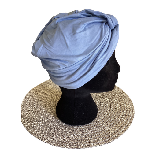 Wedgwood Blue Twist Hair Turban