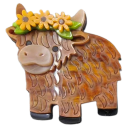 Highland Cow Brooch