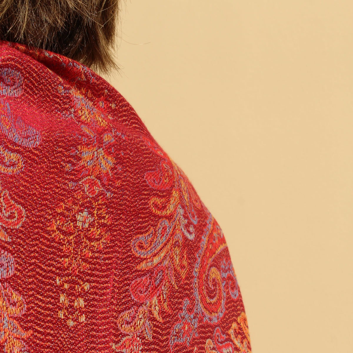 Red Marrakesh Pashmina Style Wrap