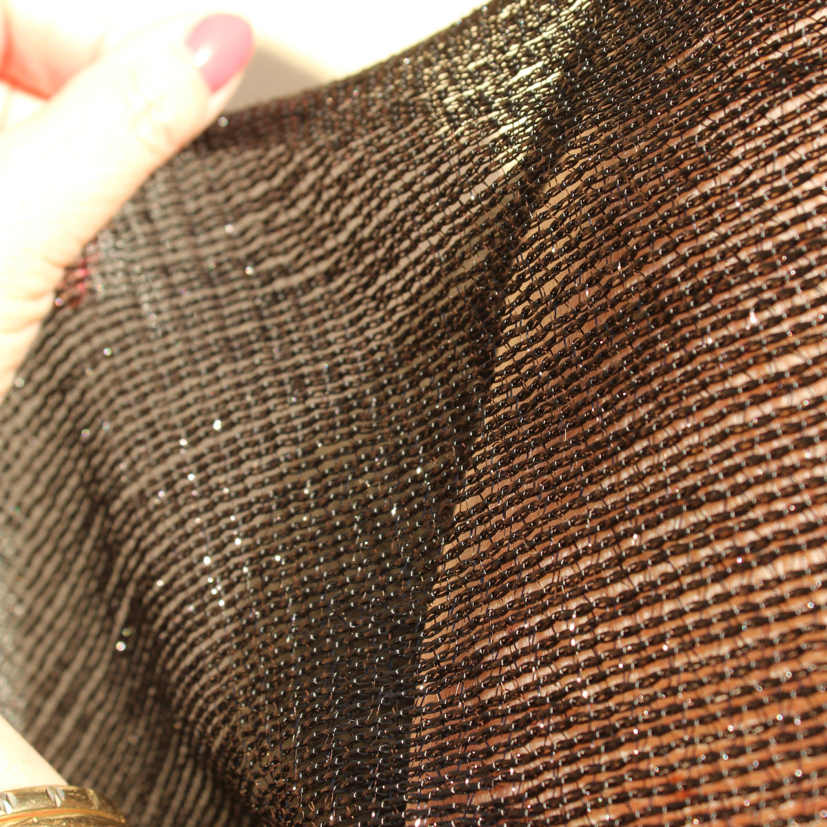 Black Glitter Evening Shawl Wrap