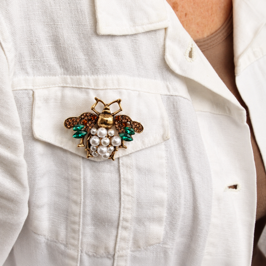 Jewelled Bee Brooch