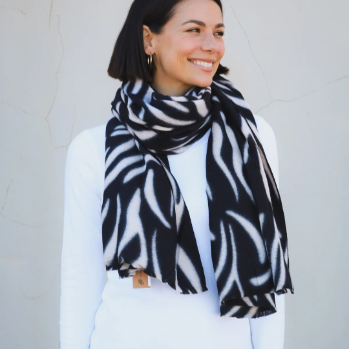 Ladies Abstract Blanket Winter Scarf