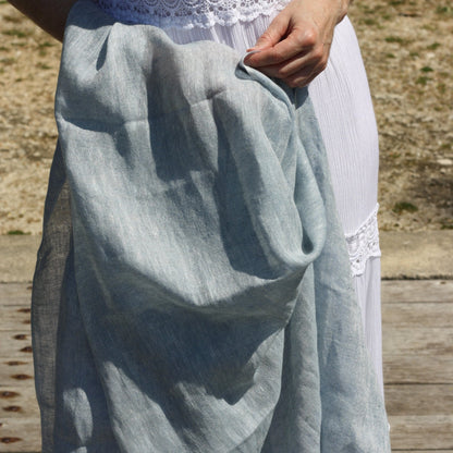 Marseille Linen Scarf Light Blue