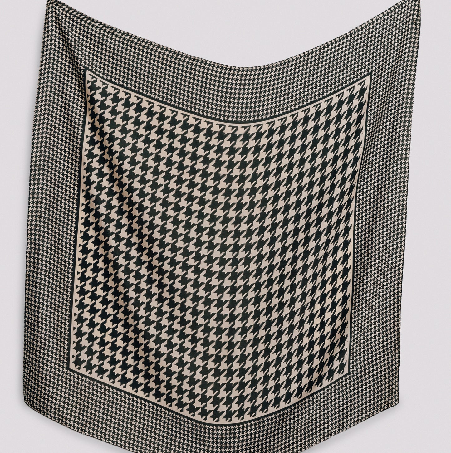 Melbourne Houndstooth Square Satin Scarf