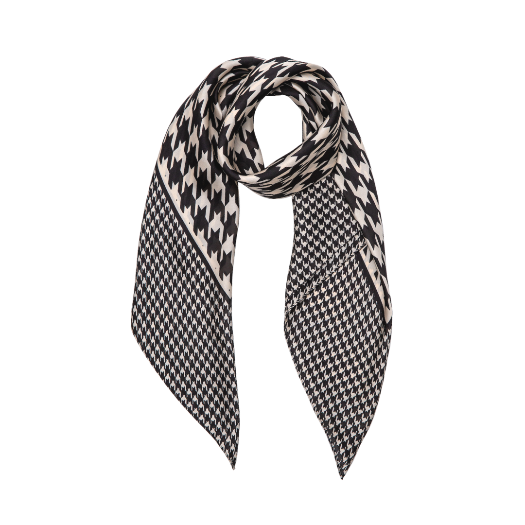 Melbourne Houndstooth Square Satin Scarf