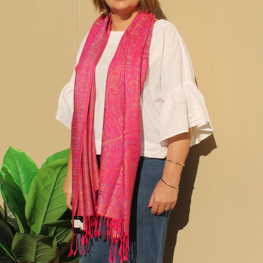 Pink Marrakesh Pashmina Style Wrap