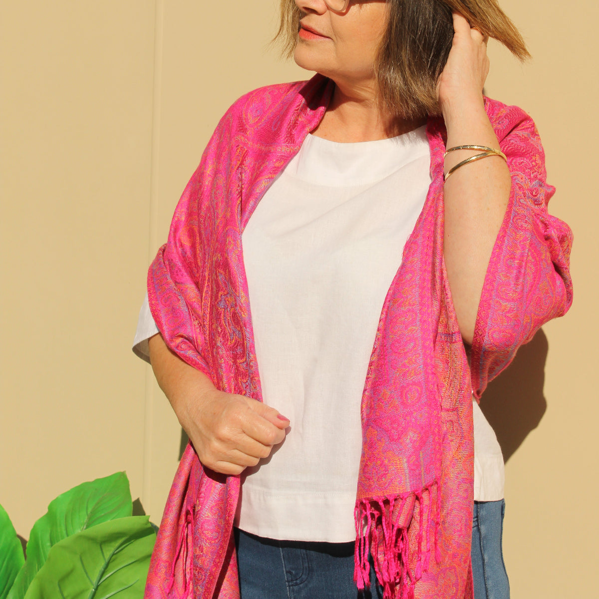 Pink Marrakesh Pashmina Style Wrap