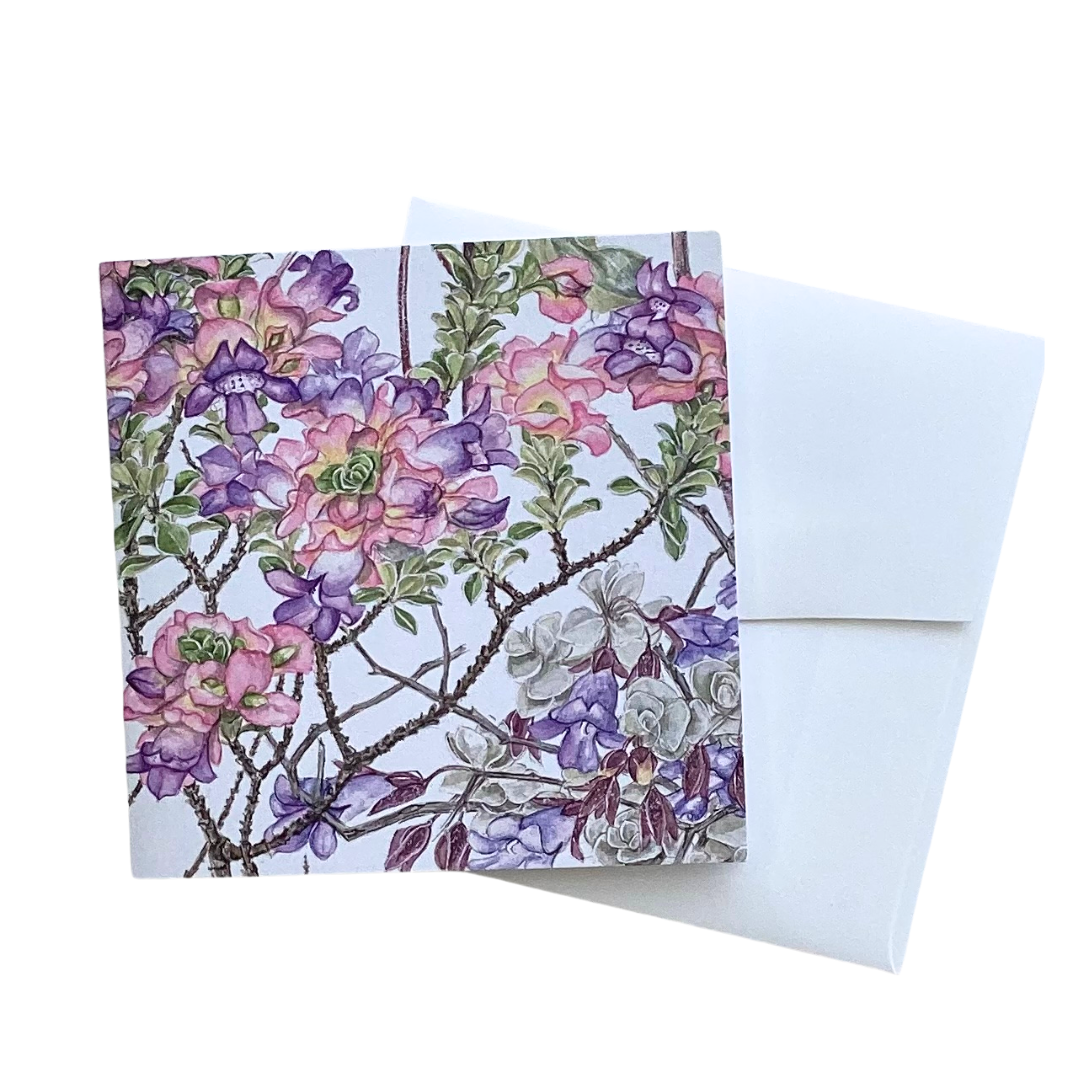 Australian Eremophilas Floral Greeting Card